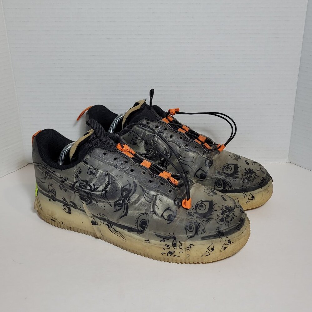 Nike Air Force One Experimental Halloween Black Starfish White DC8904-001 RARE